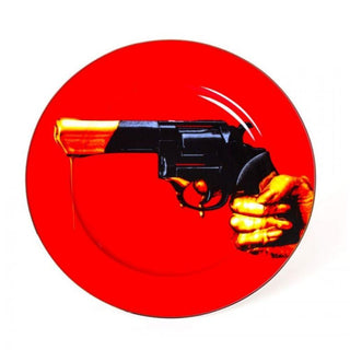 Seletti Toiletpaper Revolver dinner plate with gold border diam. 10.63 inch Buy on Shopdecor TOILETPAPER HOME collections