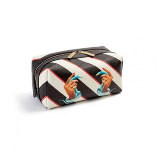 Seletti Toiletpaper Wash Bag Hands with Snakes Stripes - Buy now on ShopDecor - Discover the best products by TOILETPAPER HOME design