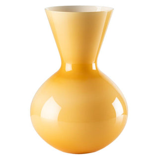 Venini Idria 706.42 opaline vase h. 14 11/64 in. Venini Idria Amber Inside Milk-White - Buy now on ShopDecor - Discover the best products by VENINI design