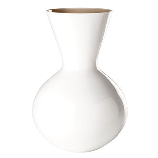 Venini Idria 706.42 opaline vase h. 14 11/64 in. Venini Idria Milk-White Inside Grey - Buy now on ShopDecor - Discover the best products by VENINI design
