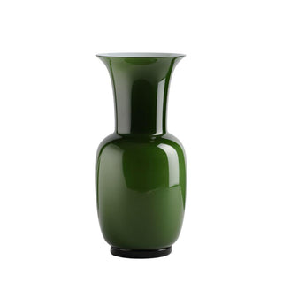 Venini Opalino 706.38 opaline vase with milk-white inside h. 11 13/16 in. Venini Opalino Apple Green Inside Milk-White - Buy now on ShopDecor - Discover the best products by VENINI design