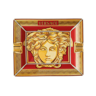 Versace meets Rosenthal Medusa Amplified Golden Coin ashtray 6.30 inch Buy on Shopdecor VERSACE HOME collections